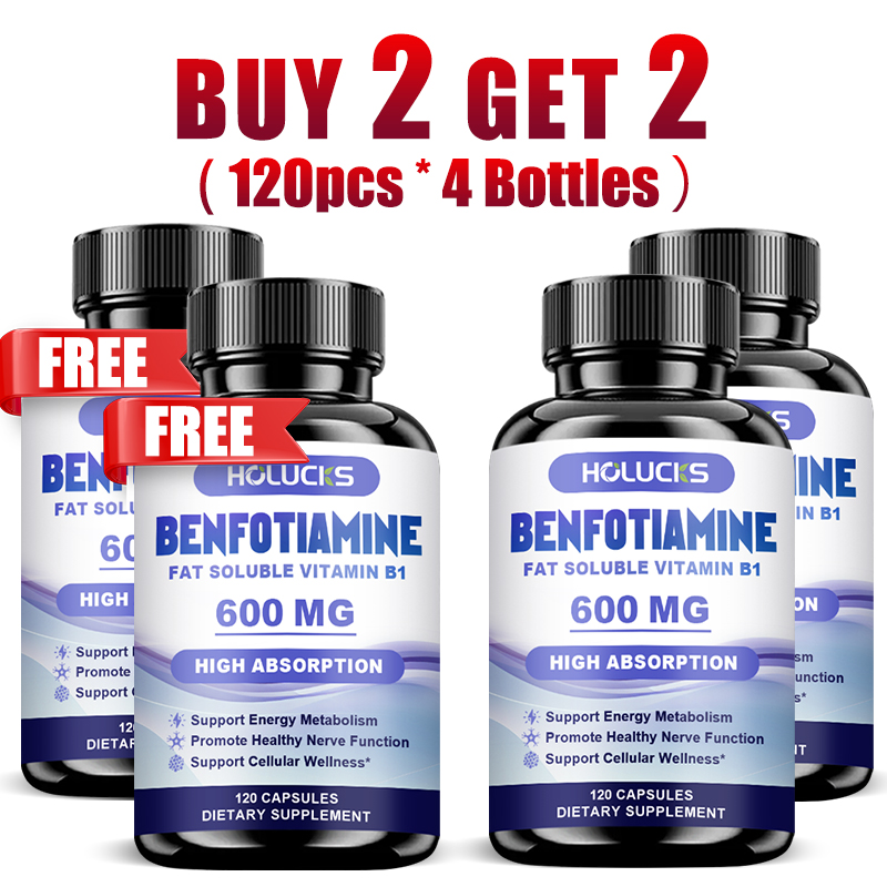 Health Wellness Vitamins - Capsule di Benfotiamina, con Vitamina B1