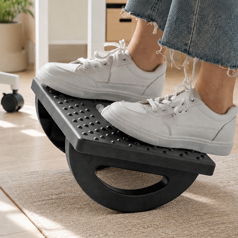 Reflexology Foot Roller - Poggiapiedi Portatile con Rulli Massaggianti, Supporto