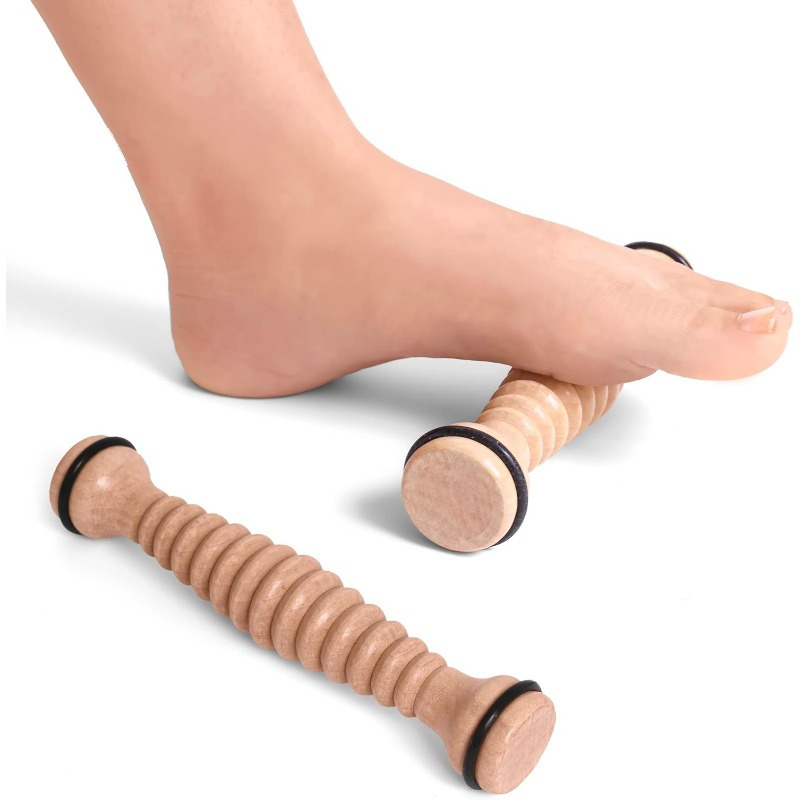 Reflexology Foot Roller - Rullo massaggiatore plantare in legno da