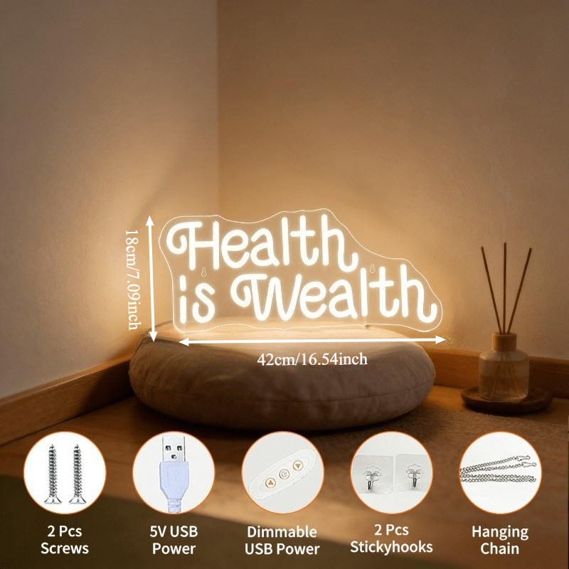 Insegna al Neon LED 'La Salute - Health Wellness And Lifestyle recensione e prezzo